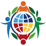 Global Unity logo: people of many colours holding hands around a globe
