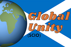 Global Unity logo: a globe in front of the Scottish saltire